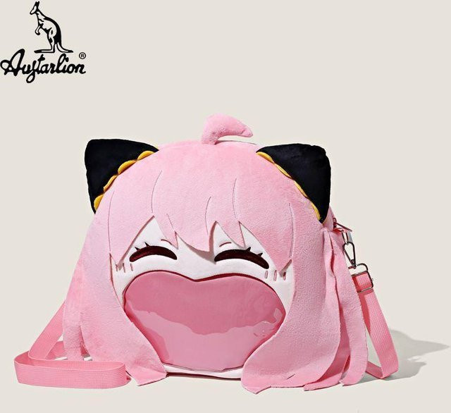 Binchi Gardens Spy x Family Annia Schmerztasche, Doppelschulter-Umhängetasche, Schultasche, rosa - Bild 1