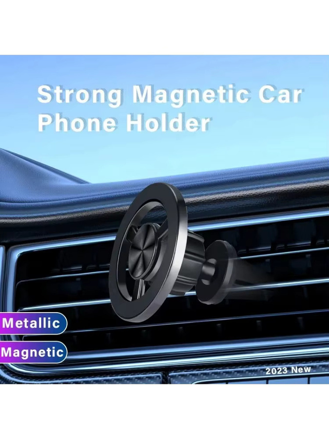 VIKEFON Magnetischer Auto-Handyhalter für MagSafe, schwarzer Magnet-Ständer für Armaturenbrett und Lüftung, kompatibel mit iPhone und Samsung - Bild 6