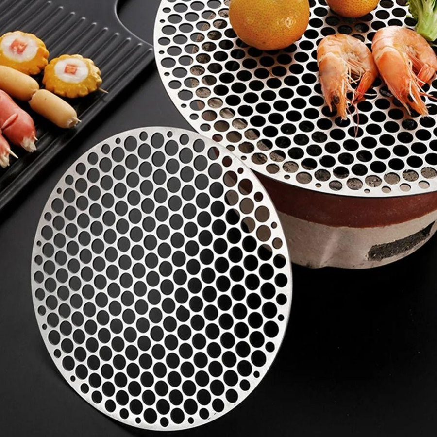 Edelstahl BBQ-Gitterrost in Silber für Holzkohlegrills, Durchmesser: 28 cm - Bild 7