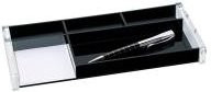WEDO Stifteschale Acryl Exclusiv mit 5 Fächern, glasklar/schwarz