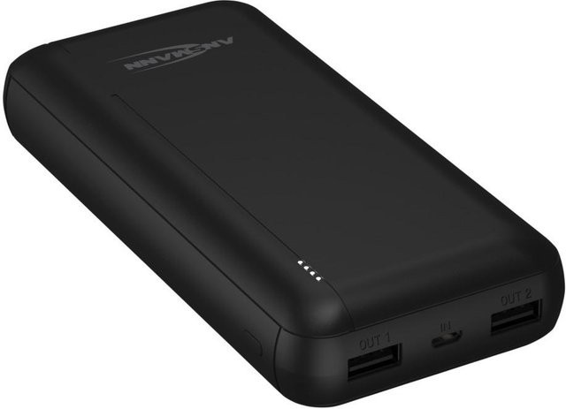 Ansmann PB212 Powerbank mit 20000 mAh Lithium Polymer Akku in Schwarz - Bild 1