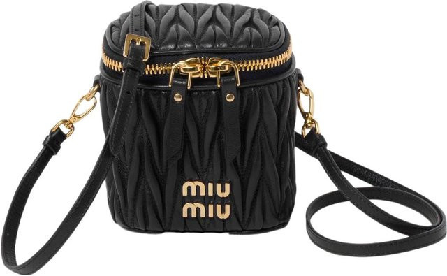 Miu Miu Clutch Tasche Napa Leder, Schwarz, Damen - Bild 1