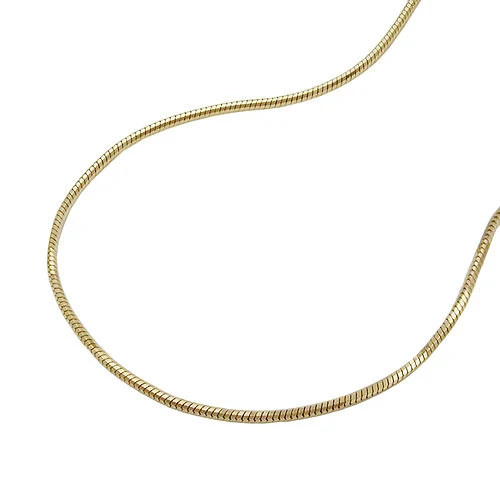 SIGO Kette Schlange, 585 Gold, 5-kant, 38 cm, Unisex - Bild 1