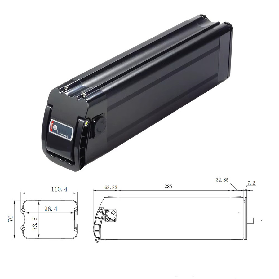 JETECH JT-EBB10-21 Lithium-Ionen-Akku für Moovy Elektrofahrrad, 36V 10Ah, Schwarz - Bild 4