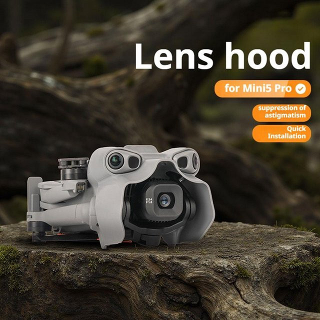 DJI Mini 5 Pro Objektiv-Sonnenschutz Frosch-Objektivhaube Blendschutz und Gimbal-Schutzabdeckung in Grau - Bild 1