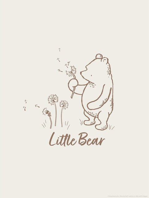 Komar Wandbild Disney Winnie the Pooh Little Bear, Beige, Breite: 30 cm, Höhe: 40 cm - Bild 1