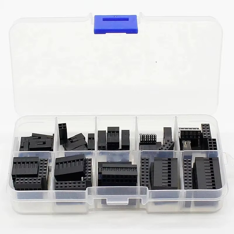 ELECAPITAL Dupont Wire Jumper Pin Header Connector Set mit Kunststoffgehäuse und Box, Schwarz, 62 Stück - Bild 2