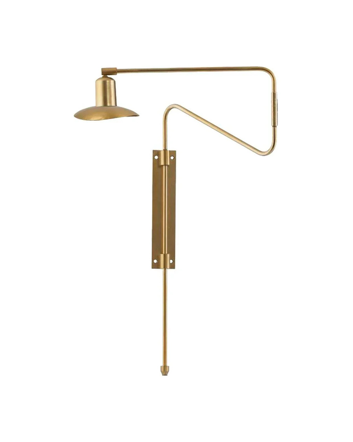 House Doctor Wandleuchte Swing in Gold/Messing, verstellbar, 63 cm - Bild 1