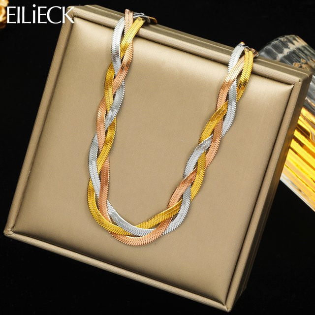 Eilieck Halskette, Edelstahl, Bicolor, Damen - Bild 1