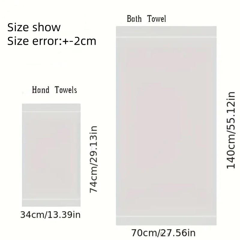 2-teiliges Set Yiran Handtücher aus 100% Baumwolle in Schwarz mit Stickerei, B/H: 34 x 74 cm und 70 x 140 cm - Bild 2