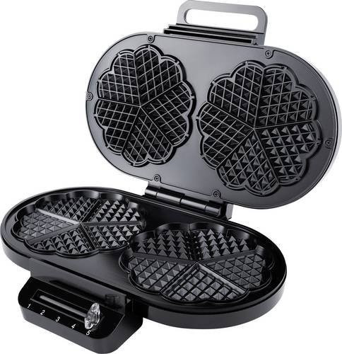 Steba WE 2 Doppel-Waffeleisen mit Antihaftbeschichtung und Kontrollleuchte in Schwarz - Bild 2