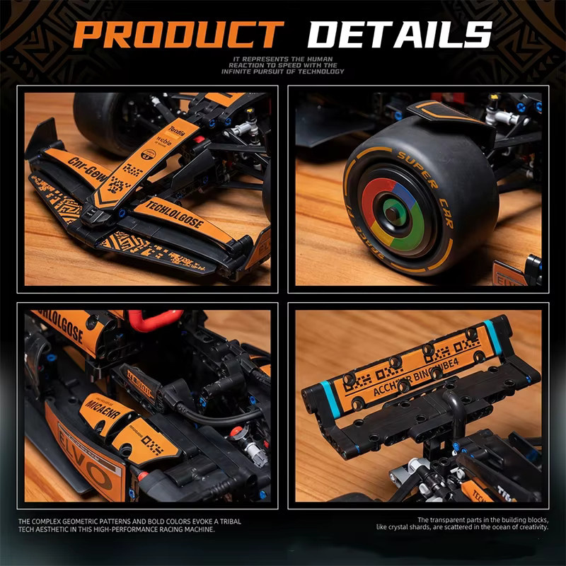 City Speed Racing MCL39 Sportwagen, Technik-Modellbausatz, Maßstab 1:8, 2.055 Teile - Bild 5
