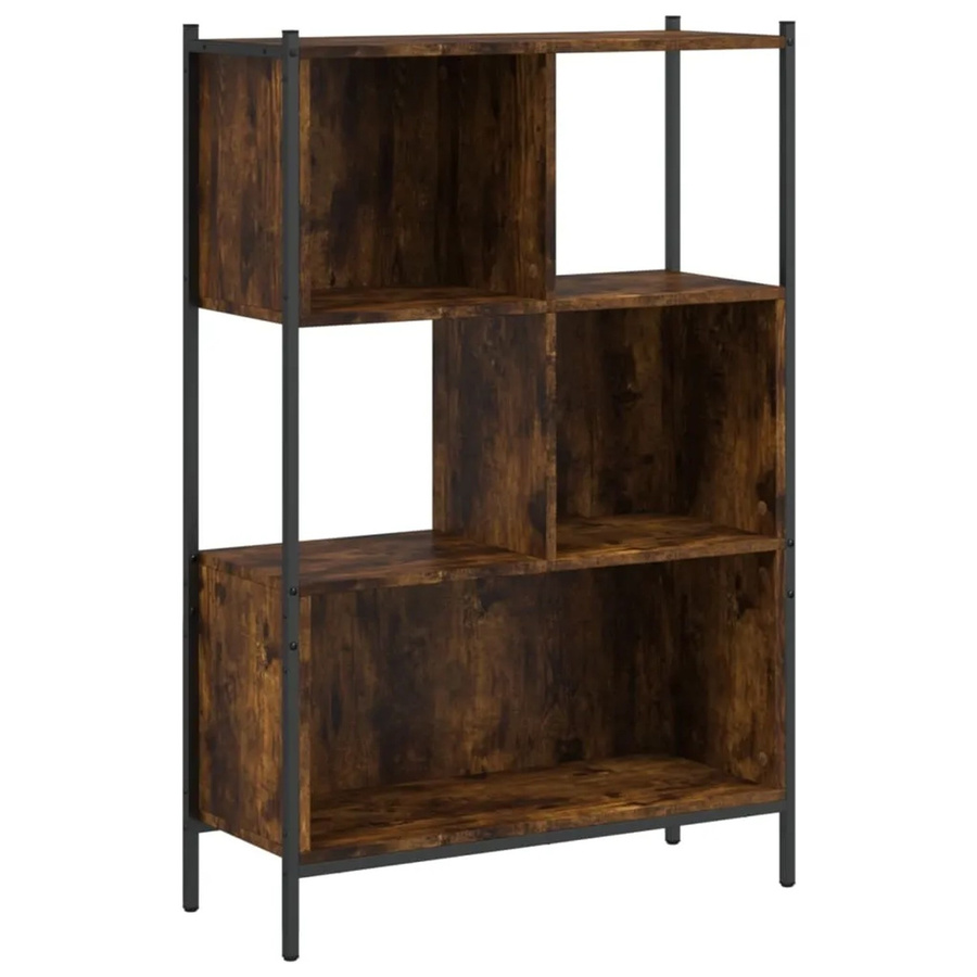 vidaXL Bücherregal in Räuchereiche, Industrial Design, B/T/H: 72 x 28 x 109 cm - Bild 2