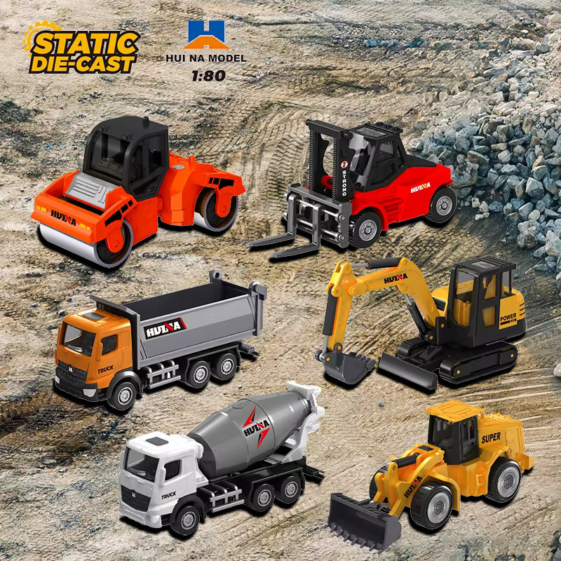 Huina Engineering Auto Modell, 1:80, Metall, Gelb - Bild 2