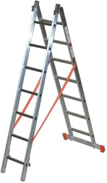 Facal Mehrzweckleiter GENIA S300 2-teilig aus Aluminium in Silber, 2x7 Sprossen - Bild 1