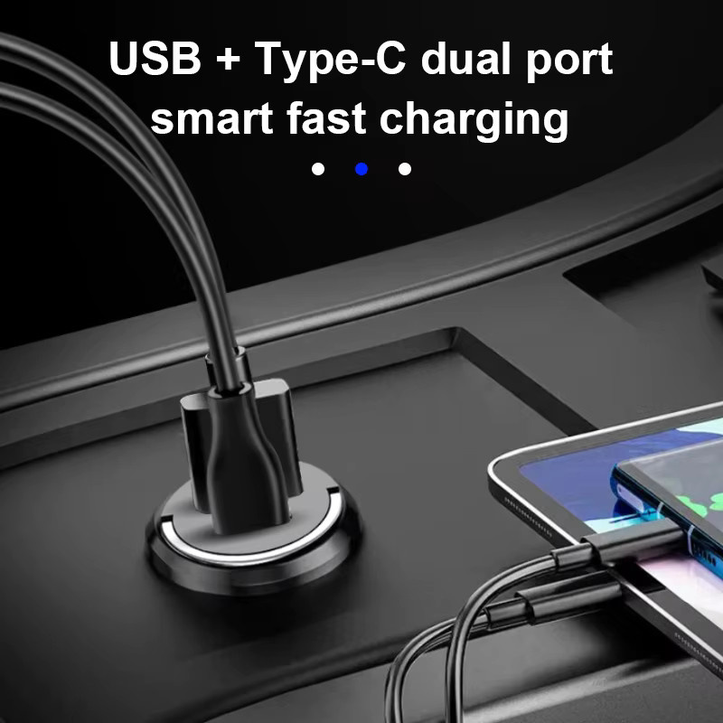 Blalion 100W Dual Port USB Auto Ladegerät mit Schnellladung in Schwarz - Bild 2