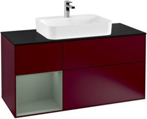 V&B Waschtischunterschrank Finion in Platinbraun mit Regalfach links, Breite: 120 cm, Tiefe: 50,1 cm, Höhe: 50,1 cm - Bild 1