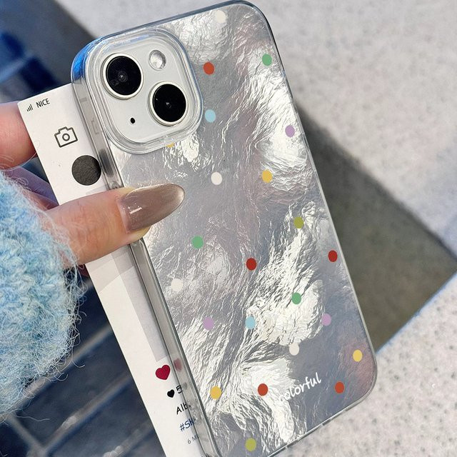 Sturzsichere TPU-Schutzhülle mit Polka-Dot-Design für dein iPhone (kompatibel mit iPhone 7 bis iPhone 17 Pro Max) - Bild 1