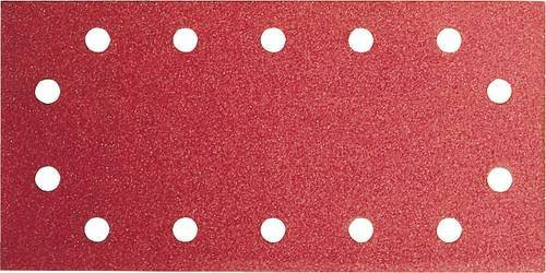 Bosch Schwingschleifpapier mit Klett, gelocht, Körnung 40, Farbe Rot, B: 11,5 cm, L: 23,0 cm, 10 Stück - Bild 1
