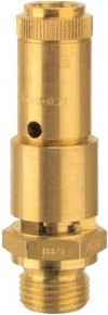 Riegler Sicherheitsventil DN 10 aus Messing in Gold, G 3/8, Ansprechdruck 17,5 bar - Bild 1