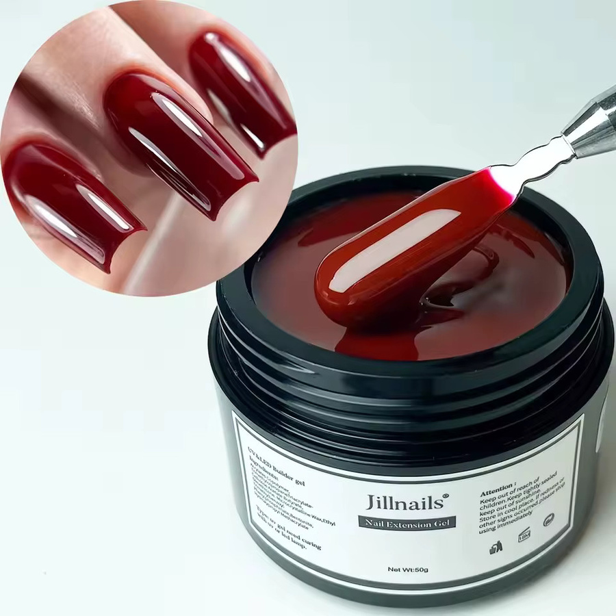 Jillnails Builder Nagelgel, Rot Burgund, 50 ml - Bild 3