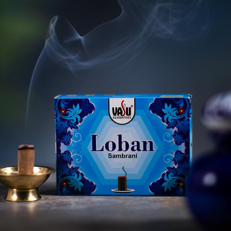 Cycle Pure Vasu Loban Sambrani Dhoop-Becher mit Brennerplatte, 4 Packungen à 70 Stück - Bild 3