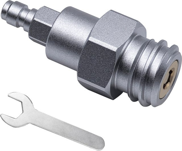 BAZUKA Kohlendioxid-Fülladapter mit 8 mm Stecker und Schnellkupplung TR21-4 für Soda-Wassermaschinen und Mineralwasserbereiter, Farbe: Silber - Bild 1