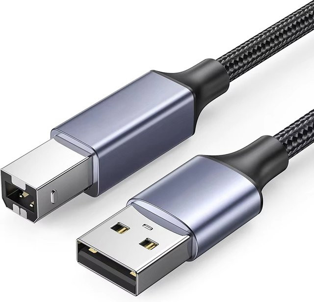 VORTNGLE USB Typ A zu USB Typ B 2.0 Datenkabel für Drucker und Scanner - Bild 1