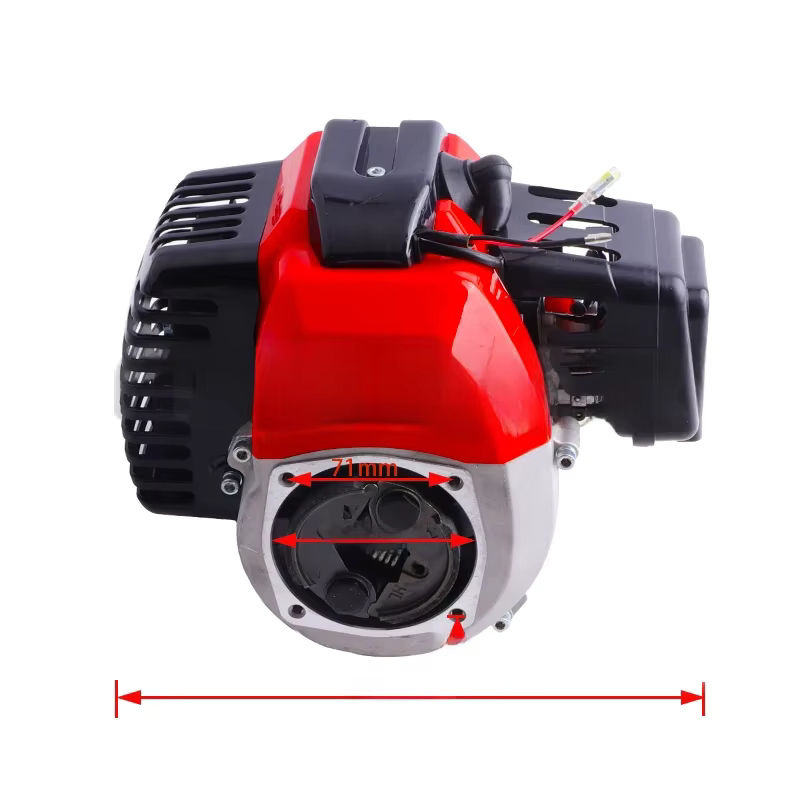 ZHOUCHEN 2-Takt Mini Motor für Rasenmäher und Freischneider, passend für 43cc 47cc 49cc 52cc, geeignet für Moped, Roller, ATV und Quad - Bild 5