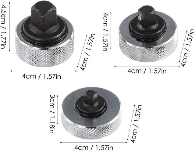 KITPIPI Mini Ratsche Steckschlüssel aus Stahl in Silber mit 1/4", 3/8" und 1/2" Antrieb und reversibler Funktion - Bild 1