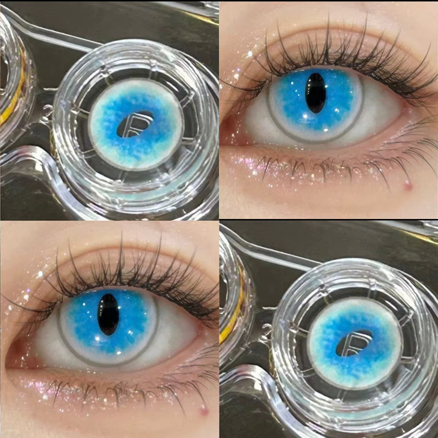 Visuashow Kontaktlinsen, Blau, Kleine Pupille, 1 Paar - Bild 4