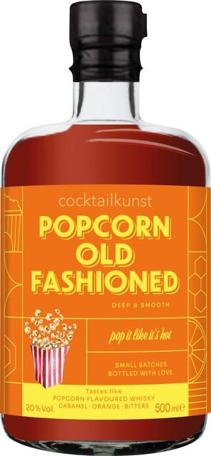 Cocktailkunst Popcorn Old Fashioned Rum, Deutschland, 20%, 0,5 l - Bild 1