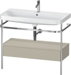 Duravit Möbelwaschtisch-Kombi Happy D.2 Plus in Weiß mit 1 Waschbecken und 1 Schublade, B/T: 97,5 x 49 cm - Bild 1