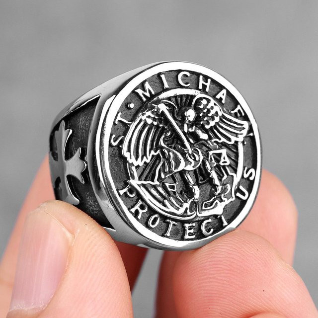 Yiran Jewelry Herrenring Edelstahl, Weiß, Herren - Bild 1
