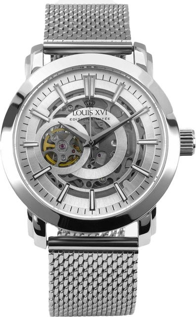 Louis XVI Herrenuhr Automatik, Edelstahl, 44 mm, Silber, 5 ATM - Bild 1