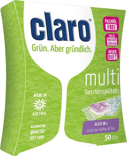 Claro ÖKO Multi Tabs Alles in 1 Spülmaschinenreiniger, phosphatfrei, 600 g - Bild 1