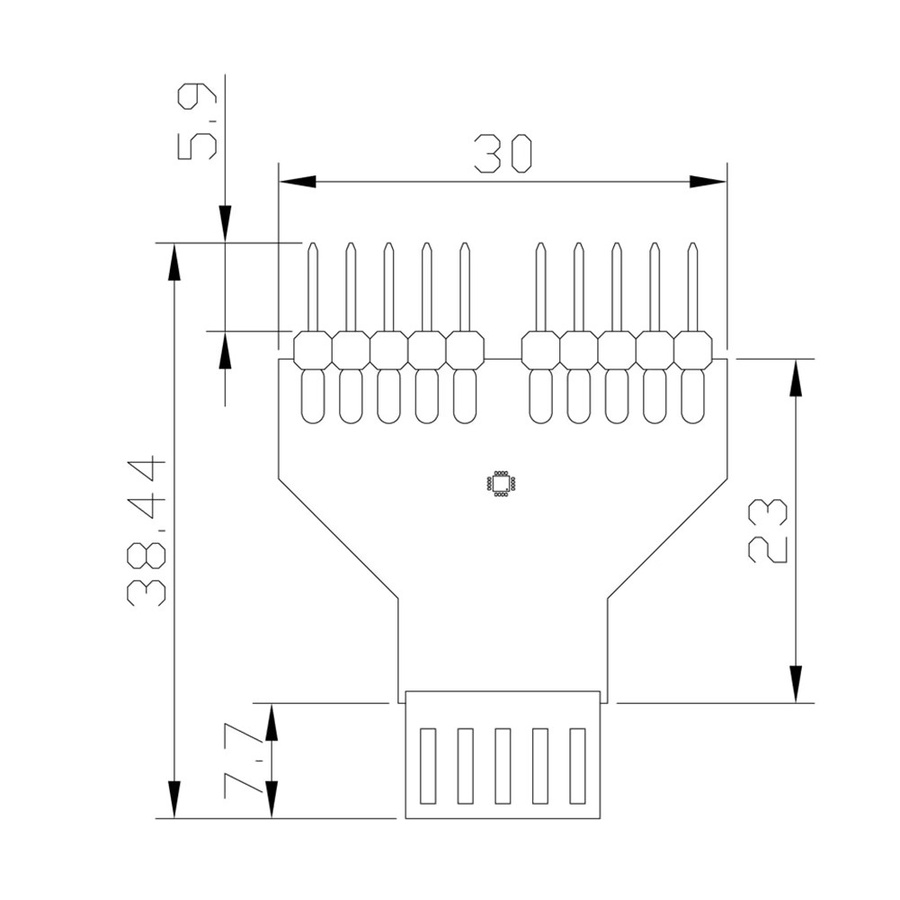 VODOOL USB 2.0 9-Pin auf USB 3.0 19-Pin Adapter Konvertierungskabel für RGB-Lampen und Lüfter, Schwarz - Bild 6