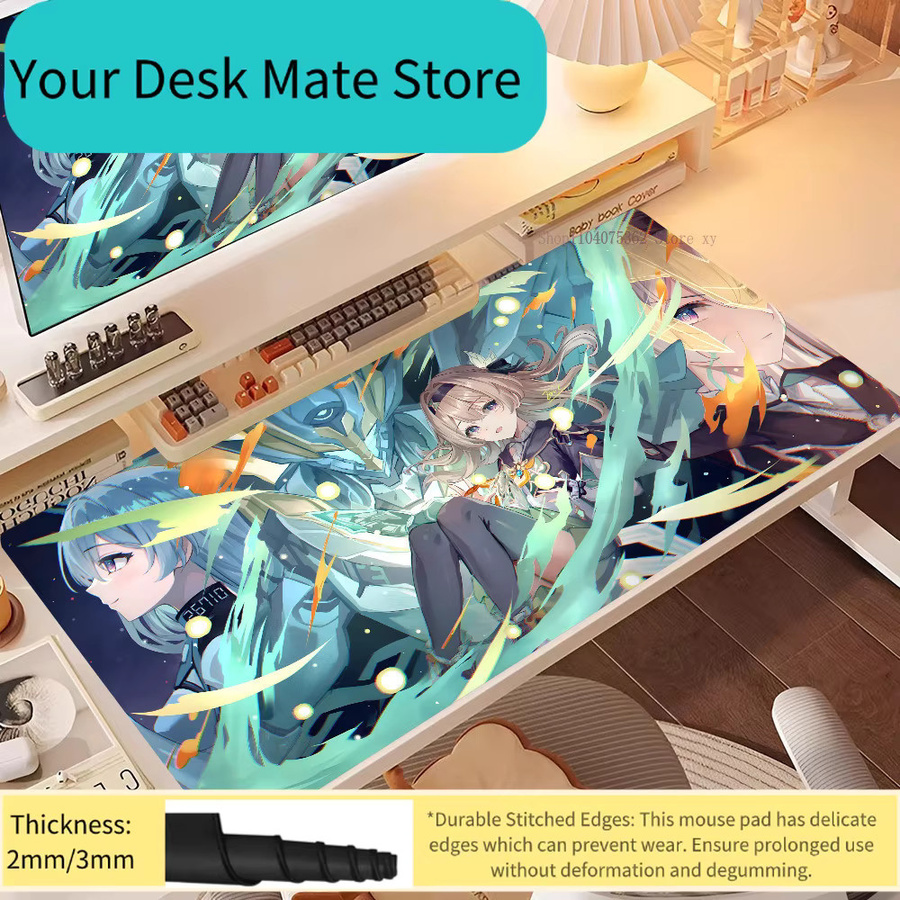 Potdemiel Gaming Mauspad Honkai Star Rail Firefly XXL Schreibtischunterlage Multicolor - Bild 5