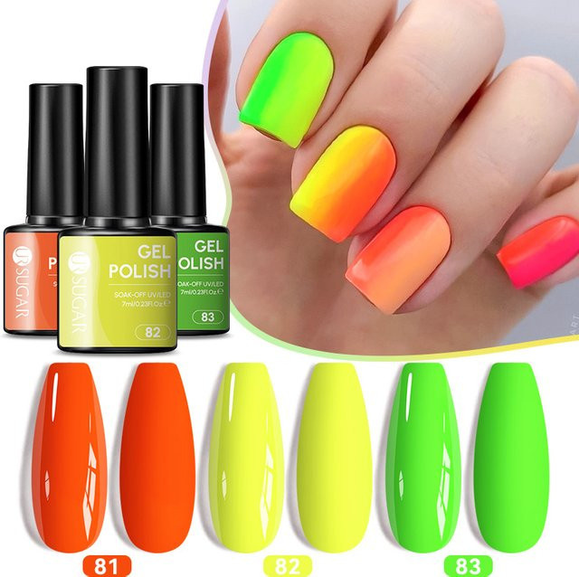 UR USGAR Nagelgel, Neonfarben, Glänzend, 7 ml - Bild 1