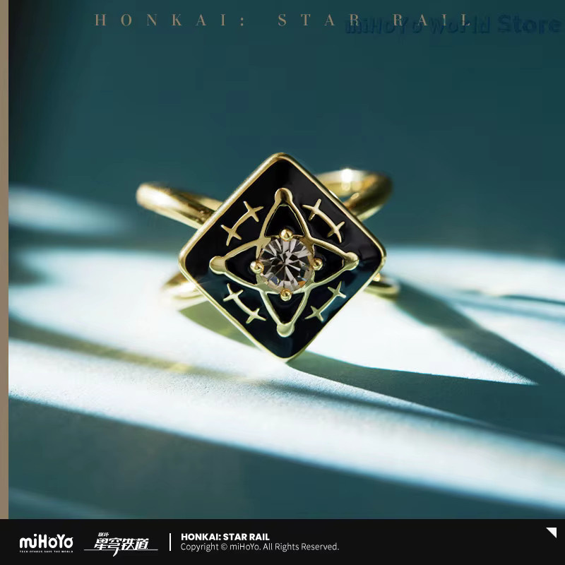 MiHoYo Anaxagoras Ring, Honkai Star Rail, Gold, Metall, Kristall - Bild 2