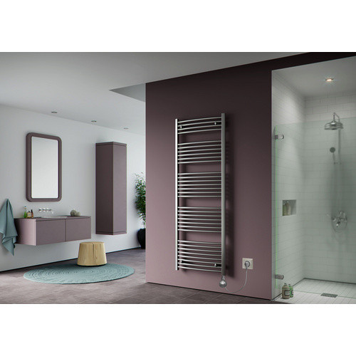 XIMAX Handtuchwärmer C2 elektrisch silberfarben Wandmontage H x B x T: 91,6 x 60,0 x 23,9 cm - Bild 2