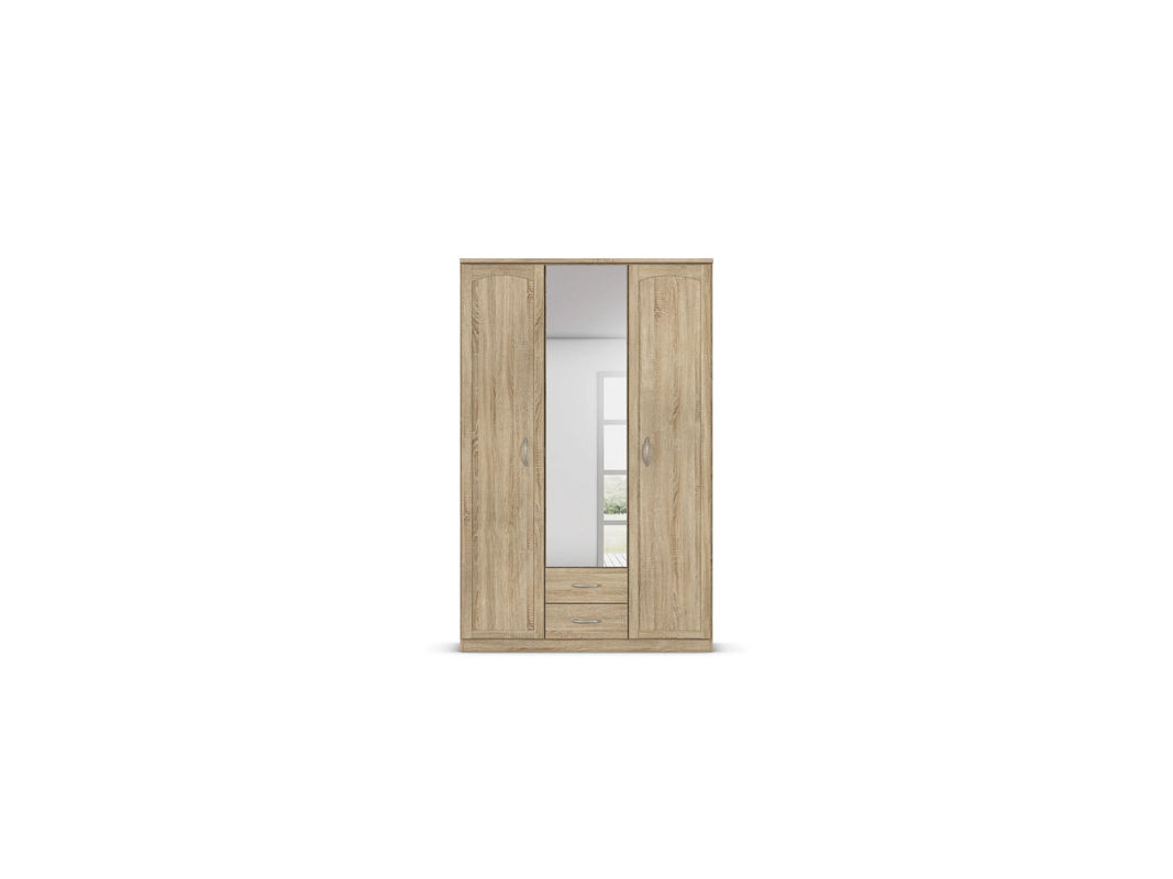 RAUCH BLUE Torrent Drehtürenschrank Eiche sonoma mit Spiegel und Schubladen Breite: 136 cm, Höhe: 212 cm - Bild 3