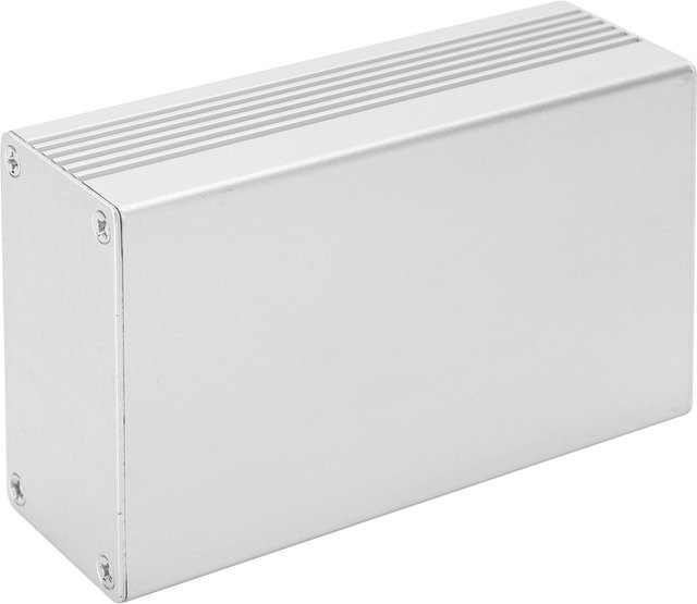 Elektronisches Projektgehäuse Shell von Painter aus Aluminium mit integrierter Anschlussdose, Farbe: Grau, B/T/H: 10,0 x 3,5 x 6,45 cm - Bild 1