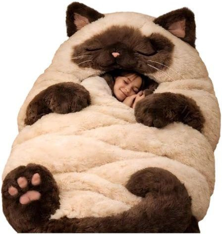 Plüsch-Umschlag-Schlafsack für Erwachsene in verschiedenen Tierdesigns für Zuhause und Reise - Bild 1