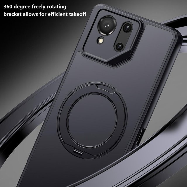 Asus ROG Phone 9 Pro Schutzhülle mit Ringhalter und magnetischem MagSafe Support in Schwarz - Bild 1