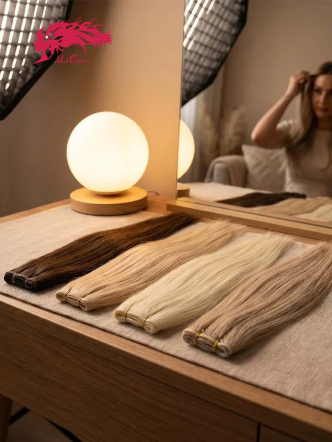 Ali Queen Genius Weft Bundles Ombre Echthaar-Extensions, 18 Zoll, 100 g - Bild 4