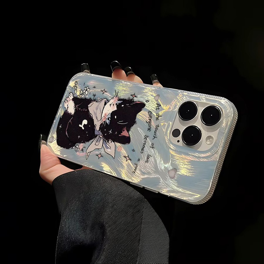 Luxus Katze Handyhülle aus Hartplastik für iPhone 17 Pro Max, 16, 15, 14, 13, 12 und 11 Modelle sowie iPhone Air - Bild 5