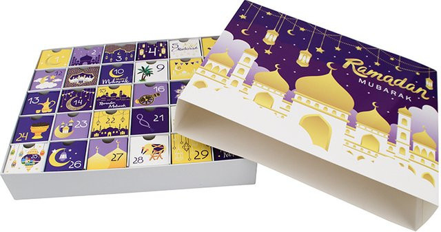 Ramadan Countdown Boxen als DIY Adventskalender für 30 Tage, Multicolour Dekoration aus Papier für Eid Ramadan Mubarak Partyzubehör - Bild 1