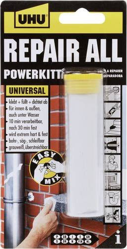 UHU Repair All Powerkit Universal Epoxy-Klebstoff-Knetmasse in Weiß, 60 g - Bild 1