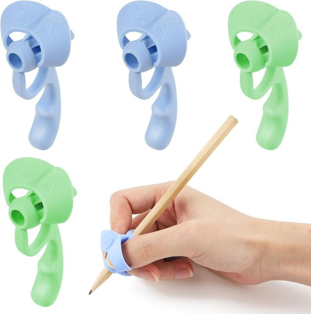 8er Set Grip Stifte zur Schreibhaltung als Korrekturhilfe für eine bessere Handschrift aus Gummi - Bild 1